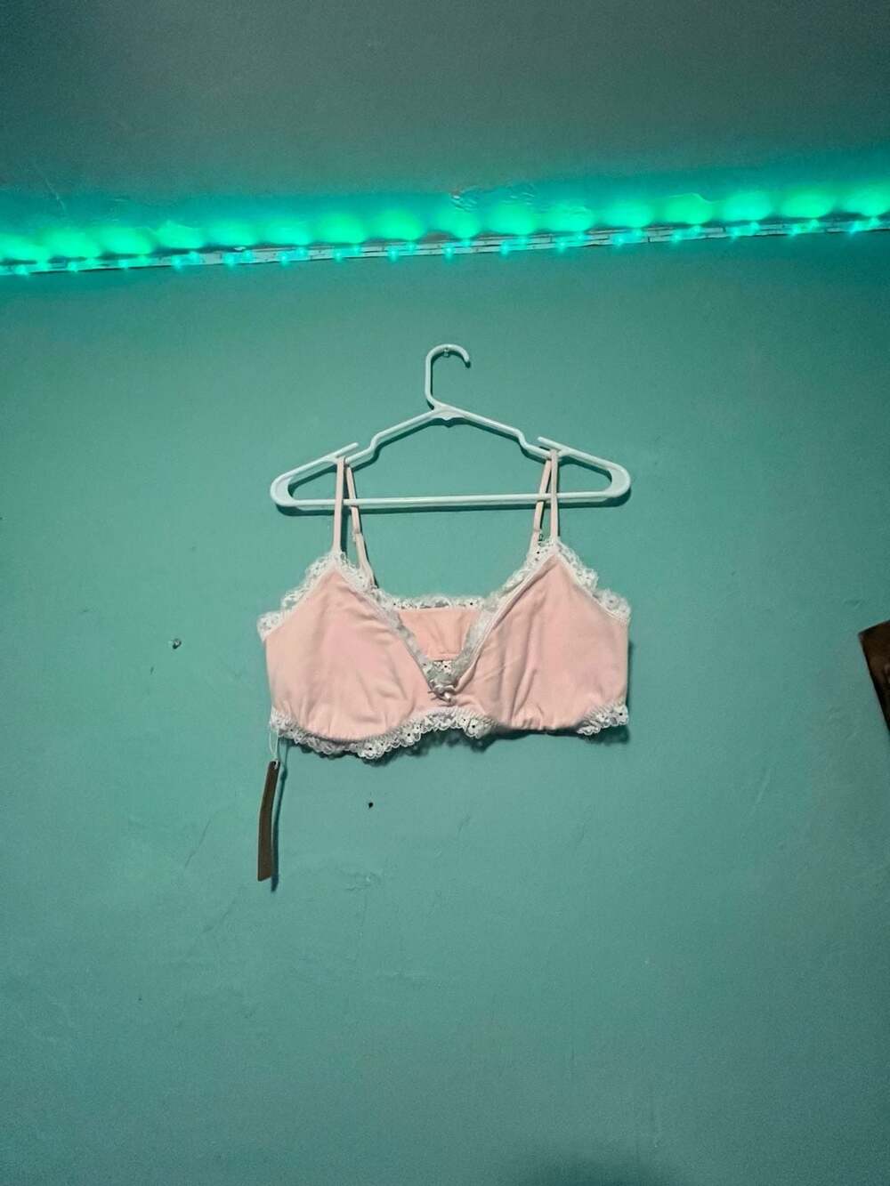 Skims Cotton Lace Skimpy Scoop Bralette Size XL